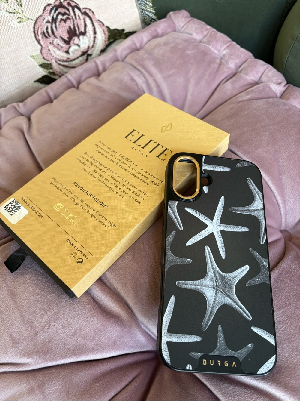 BURGA iPhone 16 Plus Elite MagSafe Black Starfish Protective Case